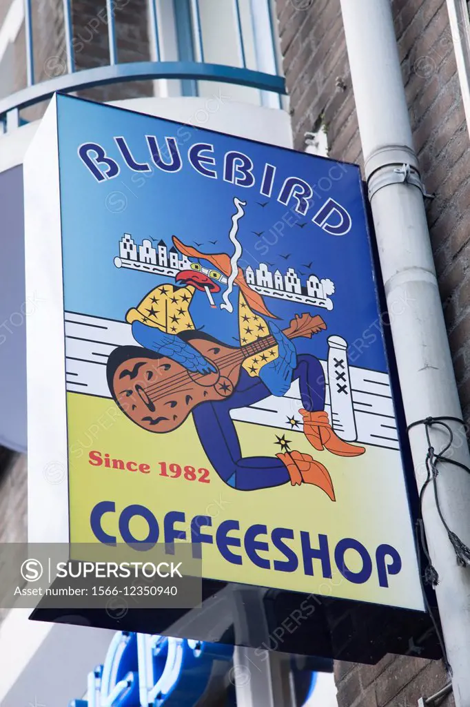 Bluebird Coffee Shop, Amsterdam, Holland, Netherlands.