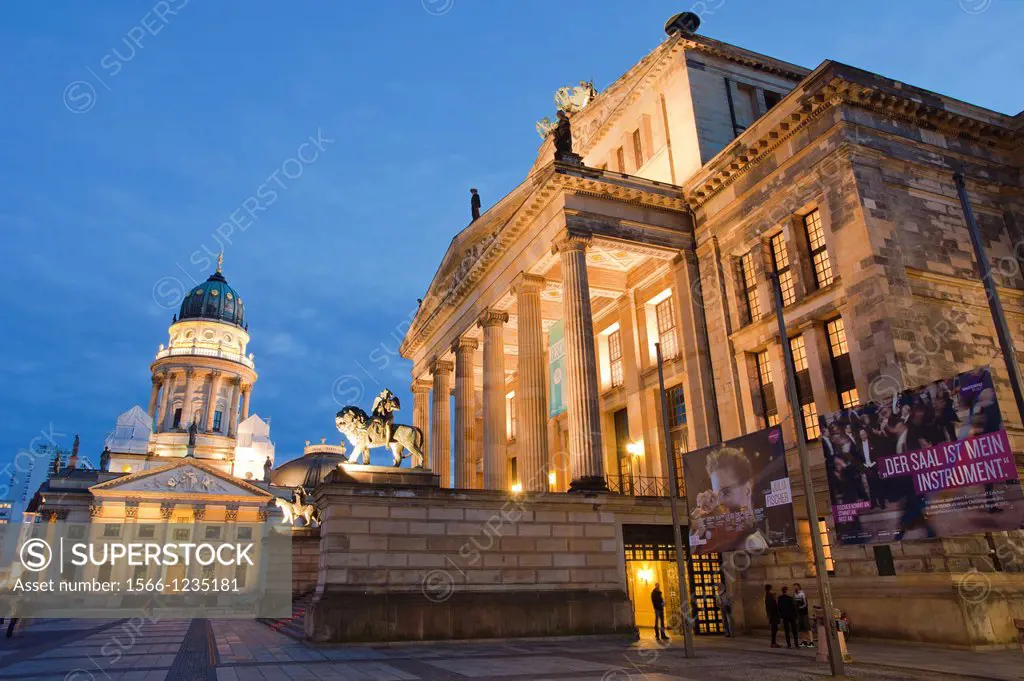 Konzerthaus, Concert Hall, Schauspielhaus theatre, German cathedral Gendarmenmarkt square, Mitte, Berlin, Germany, Europe.