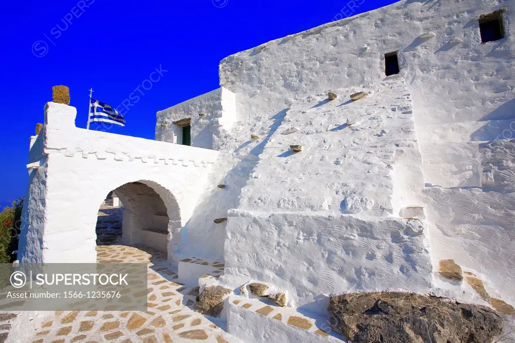 greece, cyclades, amorgos: Theologos Monastery