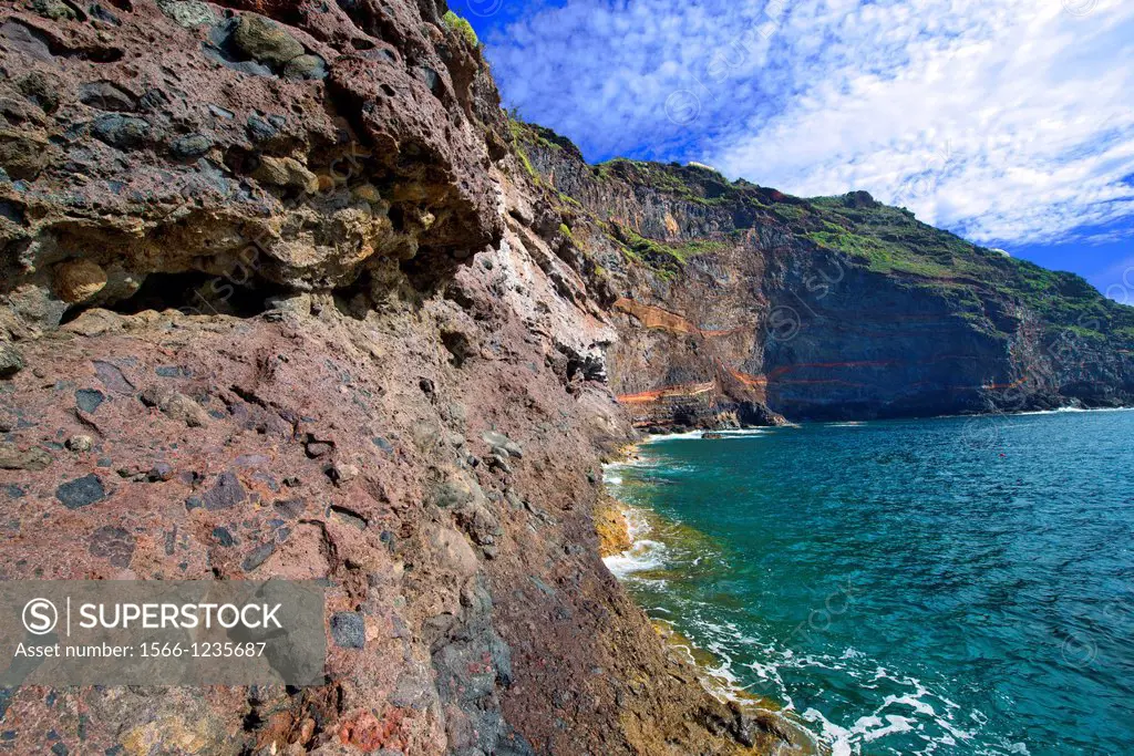 canary islands, la palma : punta gorda, coast,cliff