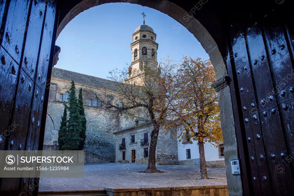 Cathedral in Santa María´s square  Baeza  Jaén province  Spain