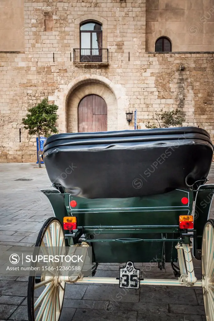 Horse drawn carriage in Palma de Mallorca,Balearic Islands,Spain.
