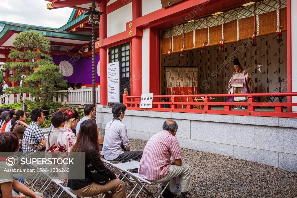 Traditional theater during Sanno Matsuri, in HieJinja shrine, Nagata-cho Tokyo city, Japan, Asia