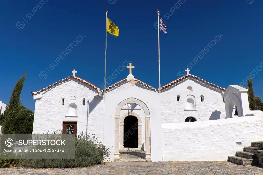 Tris Ekklisies Church, Vathi, Samos island, North Aegean islands, Greece, Europe.