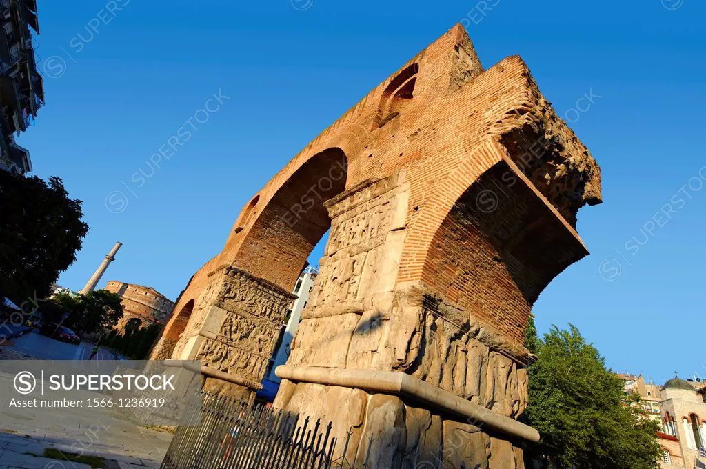 The 4th-century Arch of Roman Tetrach Emperor Galerius, clebrating his victory of the Sassanid Persians  Thessalonica, Greece