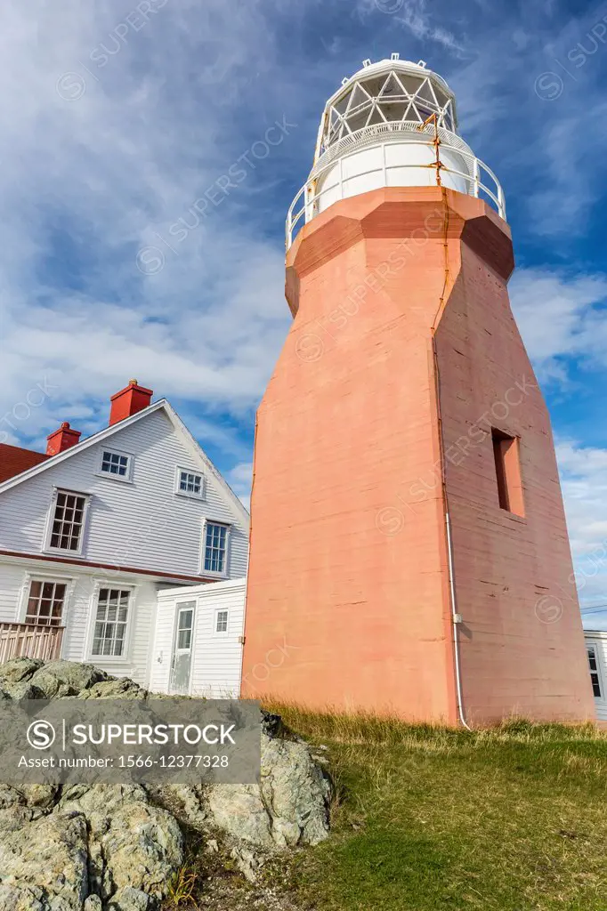 Long Point lighthouse on Crow Head, North Twillingate Island off the northeast coast of Newfoundland, Canada.