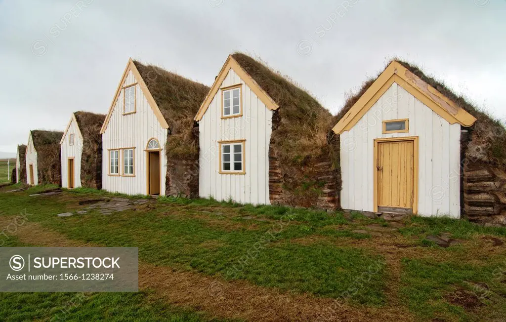 traditional turf houses at the Glaumbaer Farm in Skagafjordur, northern Iceland