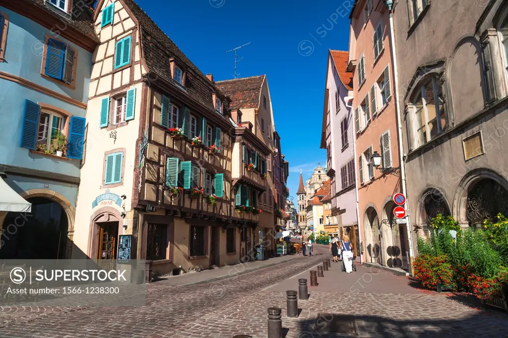 Picturesque timbered houses in Colmar, Alsace, France, Europe