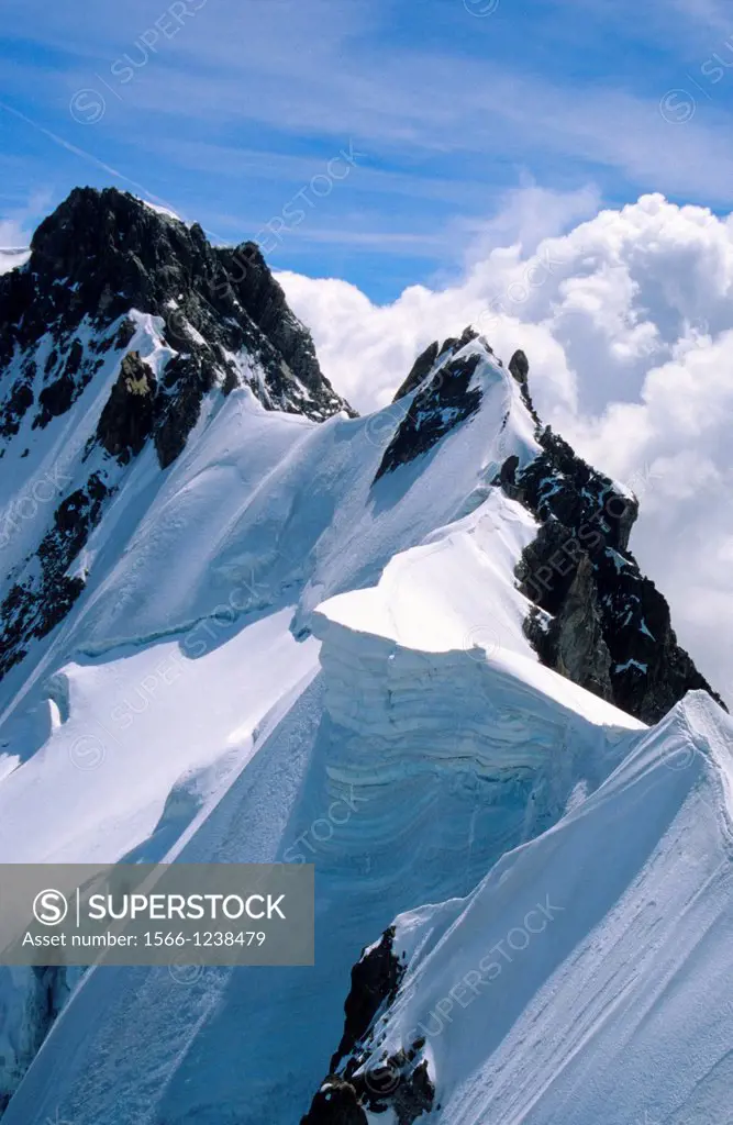 The Rochefort ridge, Mont Blanc mountain massif, Savoy Alps, France