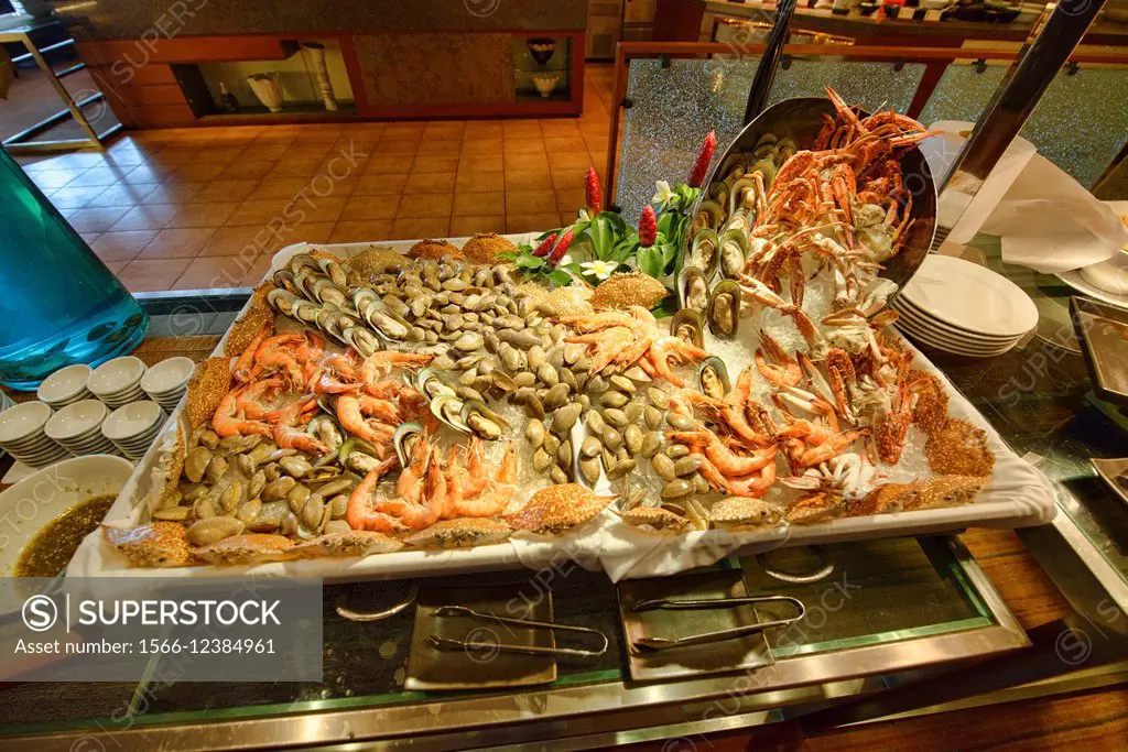 seafood buffet, Bangkok, Thailand.