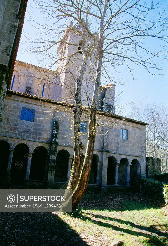 Cloister. Monastery of Santa Cristina de Ribas de Sil Ribeira Sacra, Orense province, Galicia, Spain.