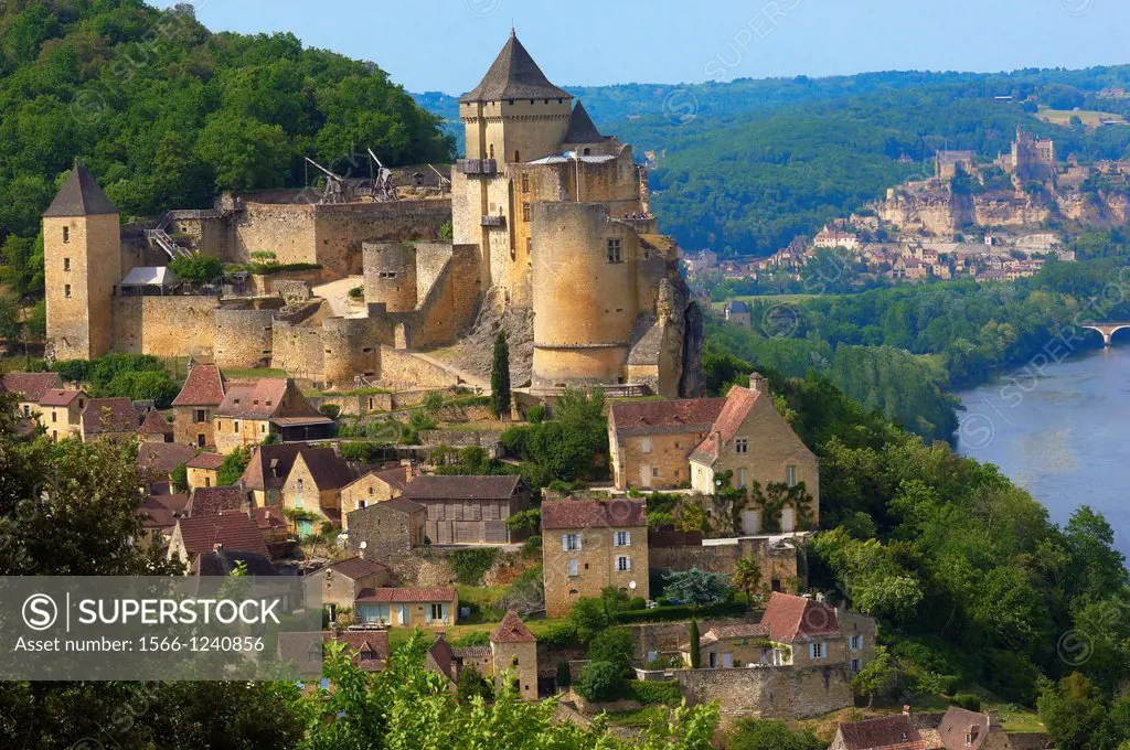 Castelnaud, Castle, Castelnaud la Chapelle, Beynac Castle, Perigord, Dordogne valley, Perigord Noir, Aquitaine, France, Europe