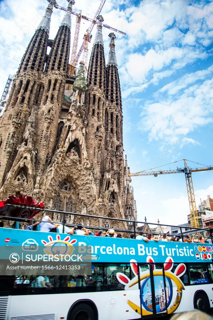 La Sagrada Familia - the impressive basilica designed by Gaudi.