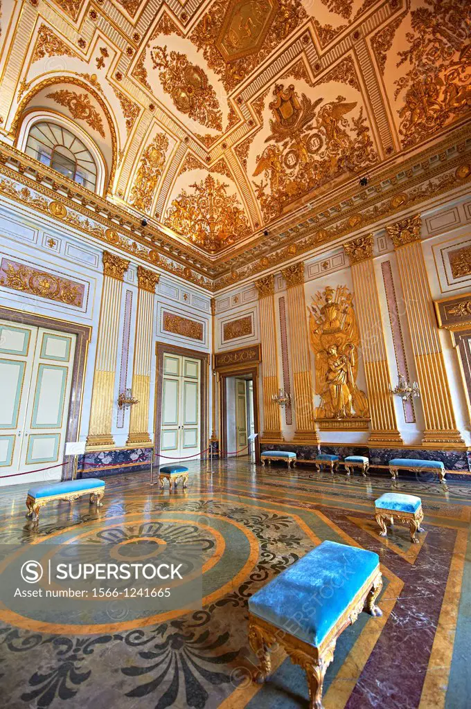 ´The Throne Room´ is nearly 40 meters long and was completed in 1845  On the back wall is placed a portable guilder throne  The decorations symbolise ...