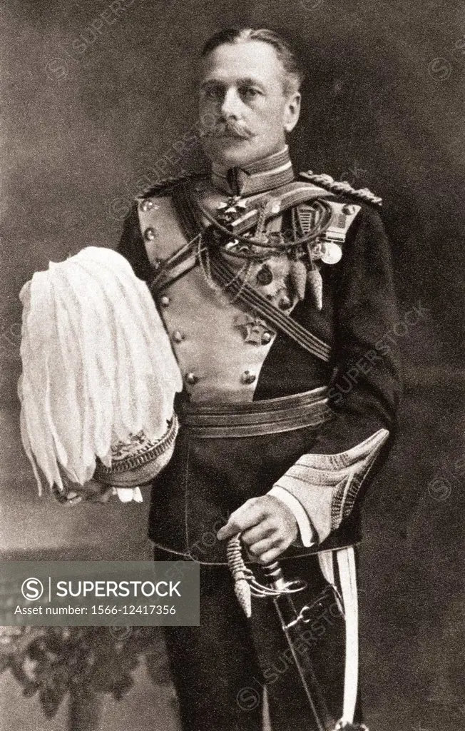 Field Marshal Douglas Haig, 1st Earl Haig, 1861 -1928. British senior officer during World War I. From The Illustrated War News, published 1915.