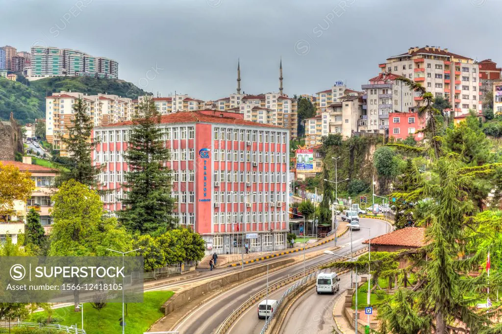 A residential community in the Black Sea port of Trabzon, Turkey.
