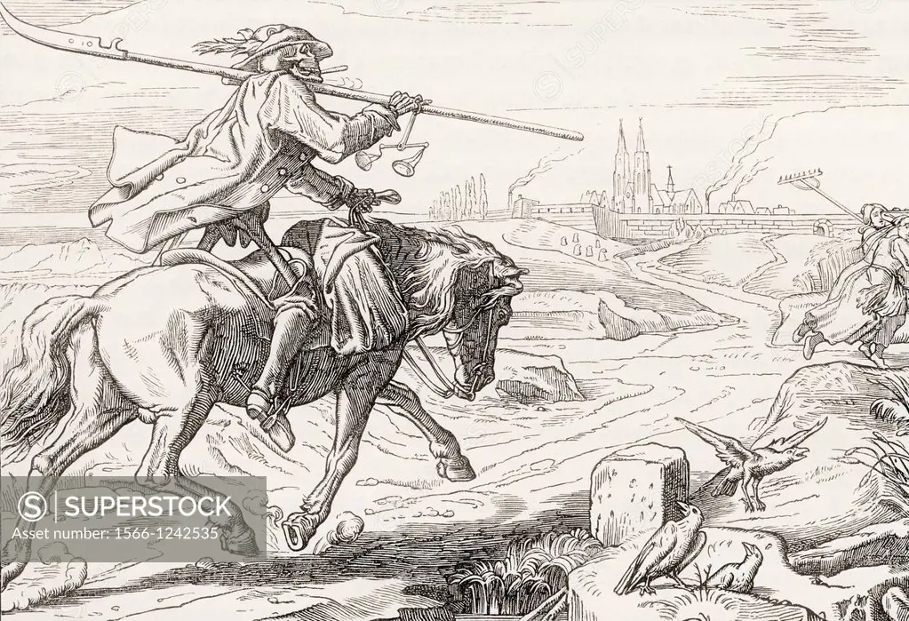 Death on Horseback from Alfred Rethel´s La Danse Macabre  From Histoire Des Peintres, École Allemande, published 1875