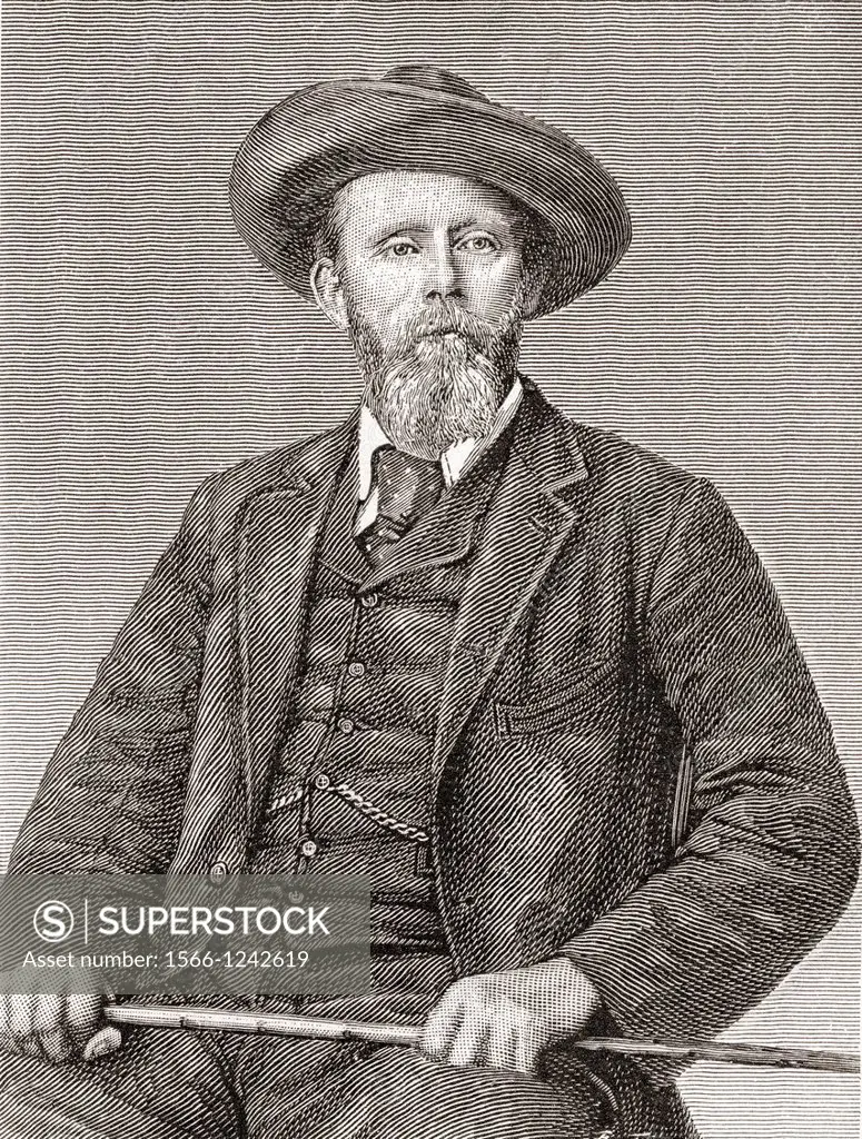 Frederick Courteney Selous, 1851 -1917  British explorer, hunter, and conservationist  From The Strand Magazine, published 1896