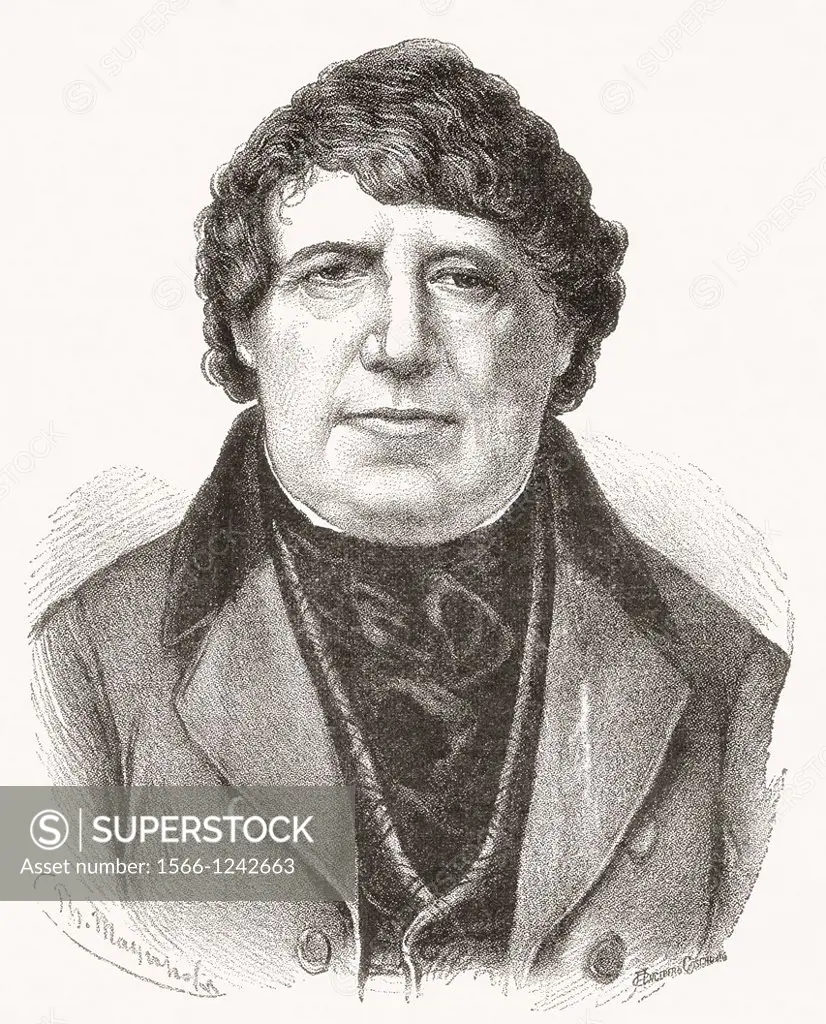 Daniel O´Connell, 1775- 1847, aka The Liberator The Emancipator  Irish political leader  From Nuestro Siglo, published 1883