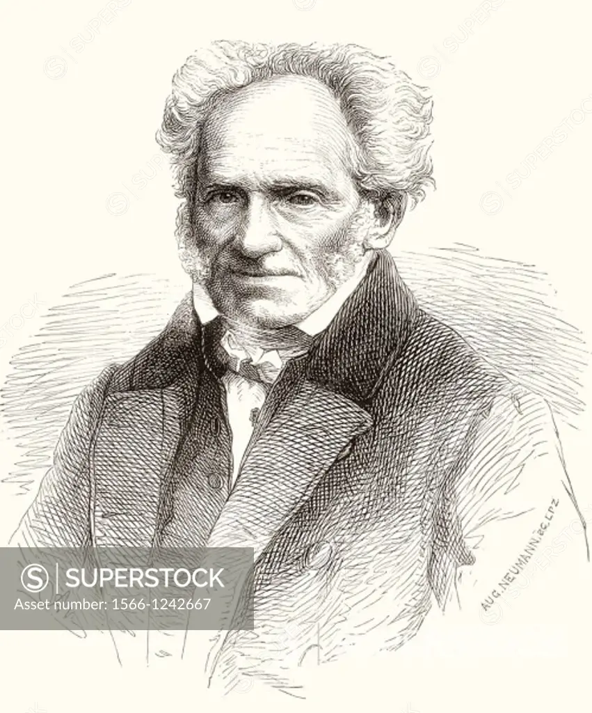 Arthur Schopenhauer, 1788 -1860  German philosopher  From Nuestro Siglo, published 1883