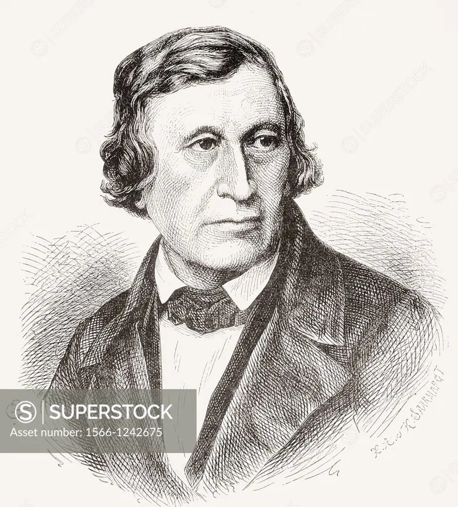 Wilhelm Carl Grimm, 1786-1859  German author, the younger of the Brothers Grimm  From Nuestro Siglo, published 1883