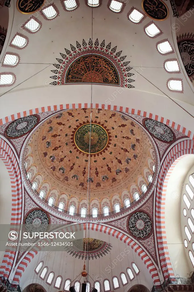 Suleymaniye mosque, architect Sinan (1557), Istanbul, Turkey.