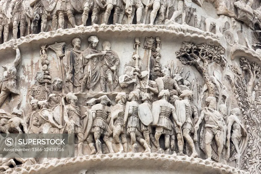 Rome, Italy. Detail of Trajan´s Column.
