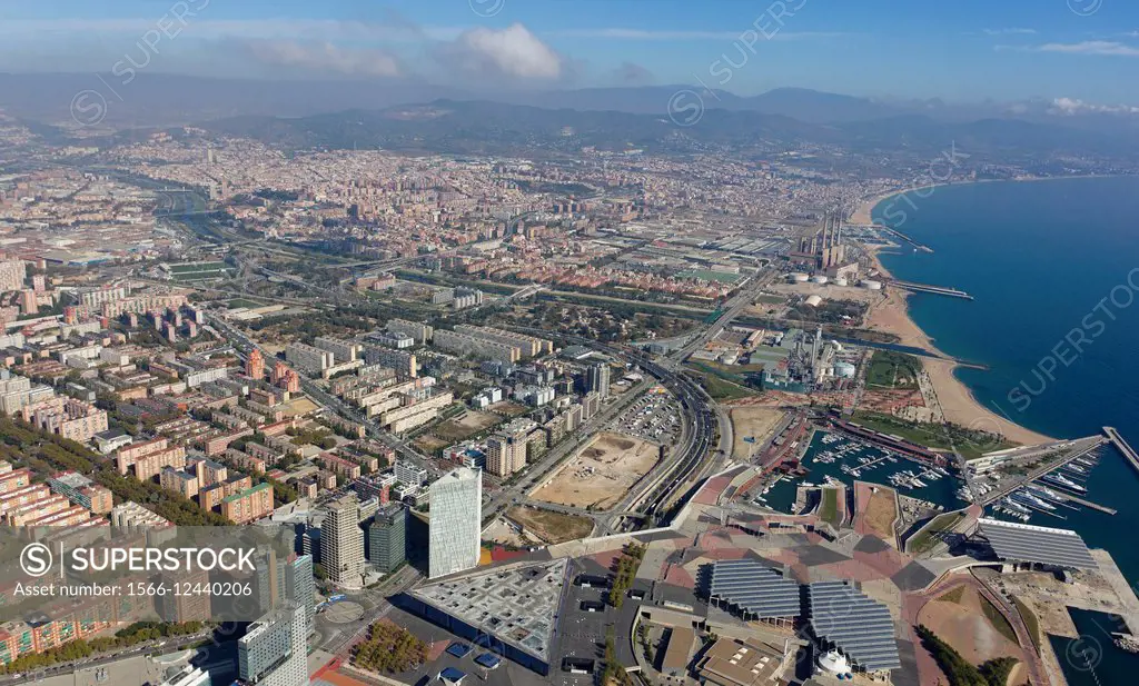 Barcelona overview. Barcelona, Spain.