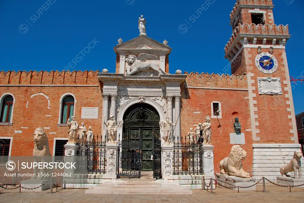 Porta di Terra de l´Arsenale  Campo dell´Arsenale  Castello  Venice, Veneto, italy, Europe.