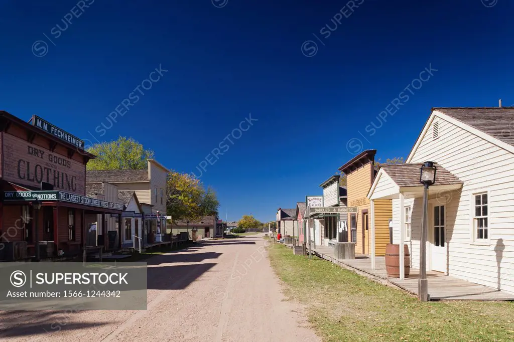 USA, Kansas, Wichita, Old Cowtown Museum, village from 1865-1880, buildings