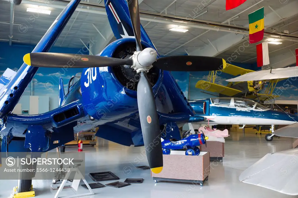 USA, North Dakota, Fargo, Fargo Air Museum, World War 2-era, F4U Corsair aircraft