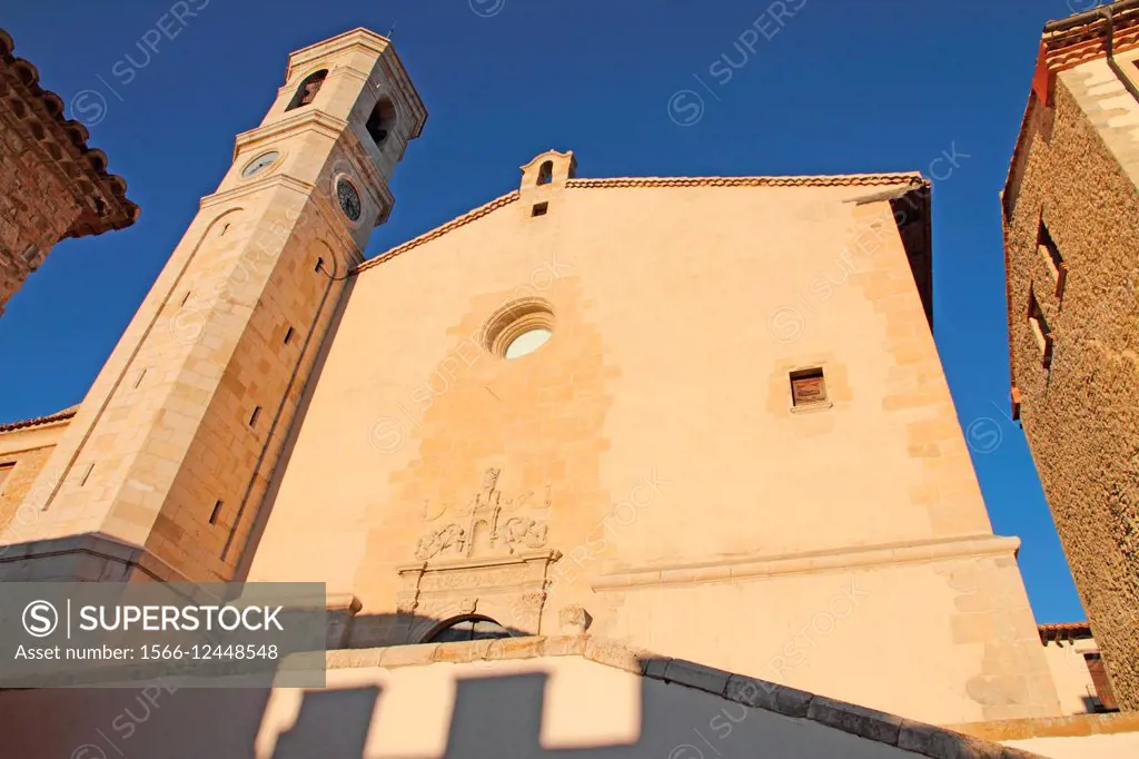 Parish church in Villafranca del Cid town, Teruel; Aragon; Spain;.