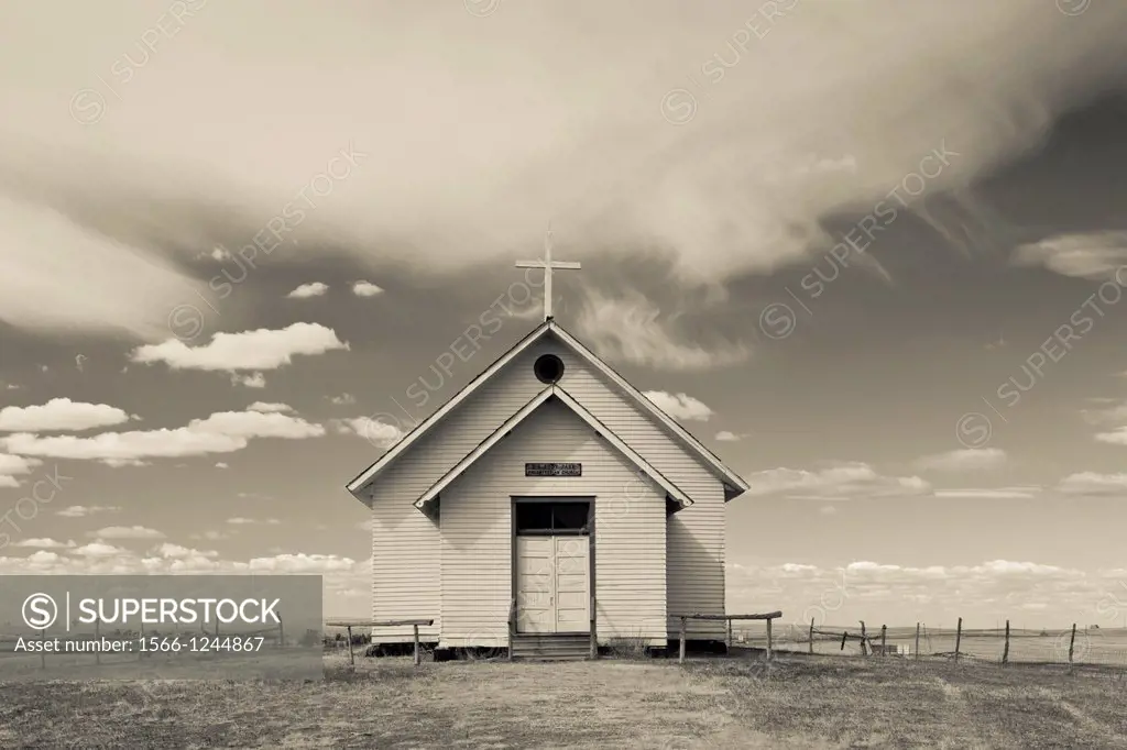USA, South Dakota, Stamford, 1880 Town, pioneer village, church