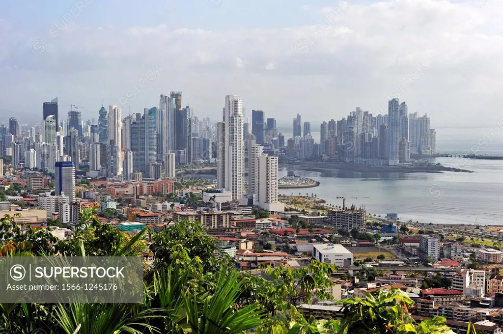 overview of Panama City from the top of Ancon Hill, , Republic of Panama, Central America