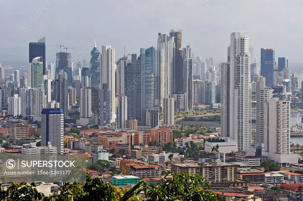 overview of Panama City from the top of Ancon Hill, , Republic of Panama, Central America
