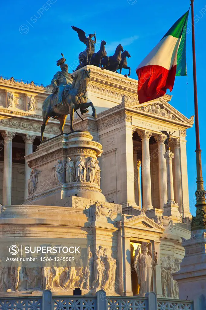 King Vittorio Emanuele II Monument, Venezia Square, Rome, Lazio, Italy.