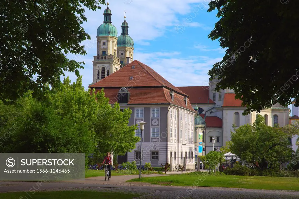 Kempten, Saint Lorenz Basilica, Benedictine abbey, Allgau, Allgaeu, Bavaria, Germany