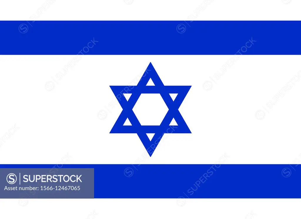National flag of the State of Israel - Caution: For the editorial use only. Not for advertising or other commercial use!.