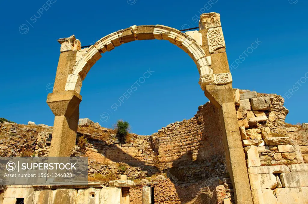 Arch of The Roman Pollio Fountain, early 1st century B C  Ephesus Archaeological Site, Anatolia, Turkey