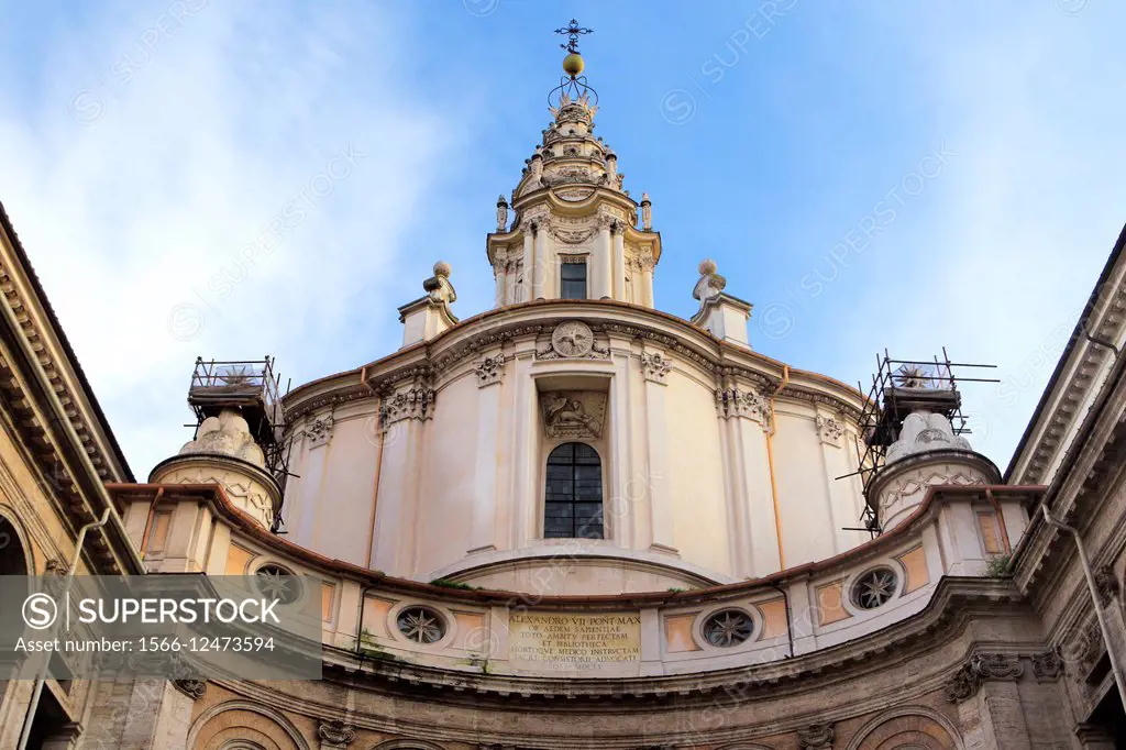 Sant´Ivo alla Sapienza church (1660), Rome, Italy.