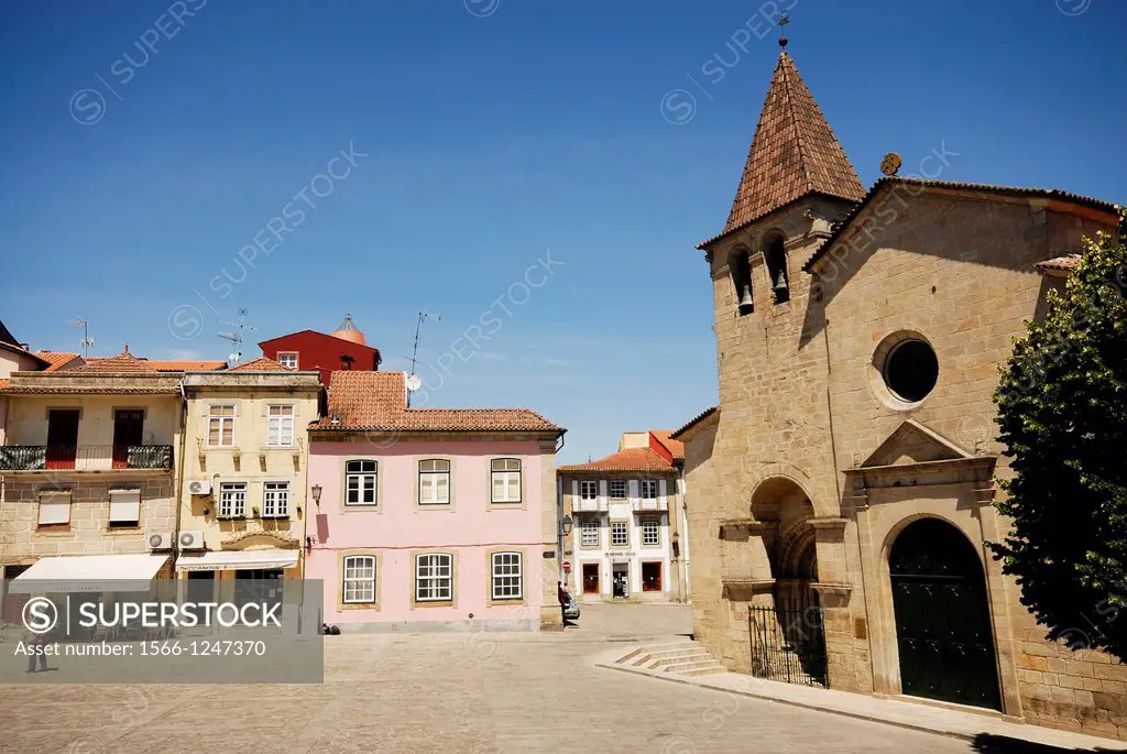 Main church in Camoes square, Chaves, Vila Real, north of Portugal