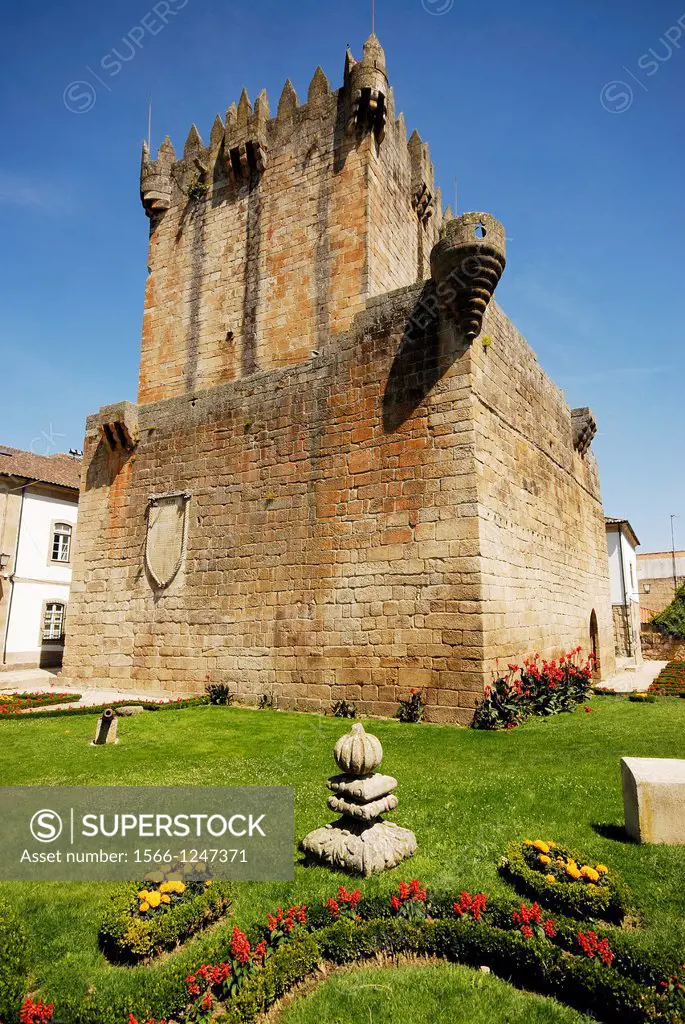 Tower of the castle in Chaves, Vila Real, north of Portugal