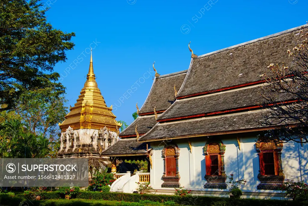 Thailand, Chiang Mai, Wat Chiang Mien.
