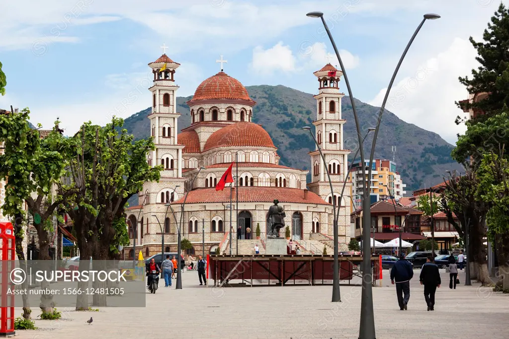 Albania, Korca, the Orthodox Cathedral.