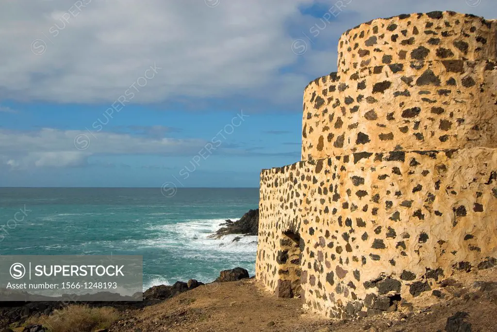 Spain, Canary, Fuerteventura, El Cotillo, castillo El Toston.