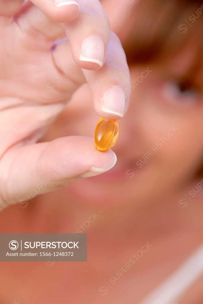 Vitamin capsules  Capsules such as vitamin E, or cod liver oil, used as a dietary supplement  Cod liver oil is a rich source of vitamins A and D