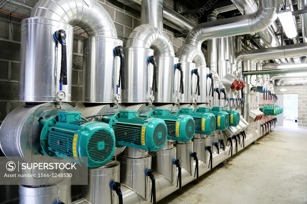 Pumps ventilation and air conditioning, Onkologikoa Hospital, Oncology Institute, Case Center for prevention, diagnosis and treatment of cancer, Donos...