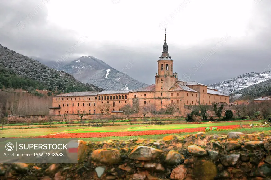 Yuso Monastery, San Millán de la Cogolla, Rioja wine region, Demanda Mountain Range, Iberico Mountains, La Rioja, Spain.