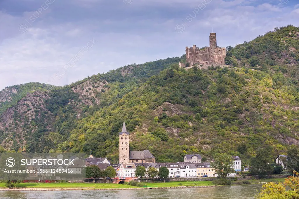 14th century Burg Maus (Maus Castle), St. Goarhausen, Rhineland-Palatinate, Germany, Europe