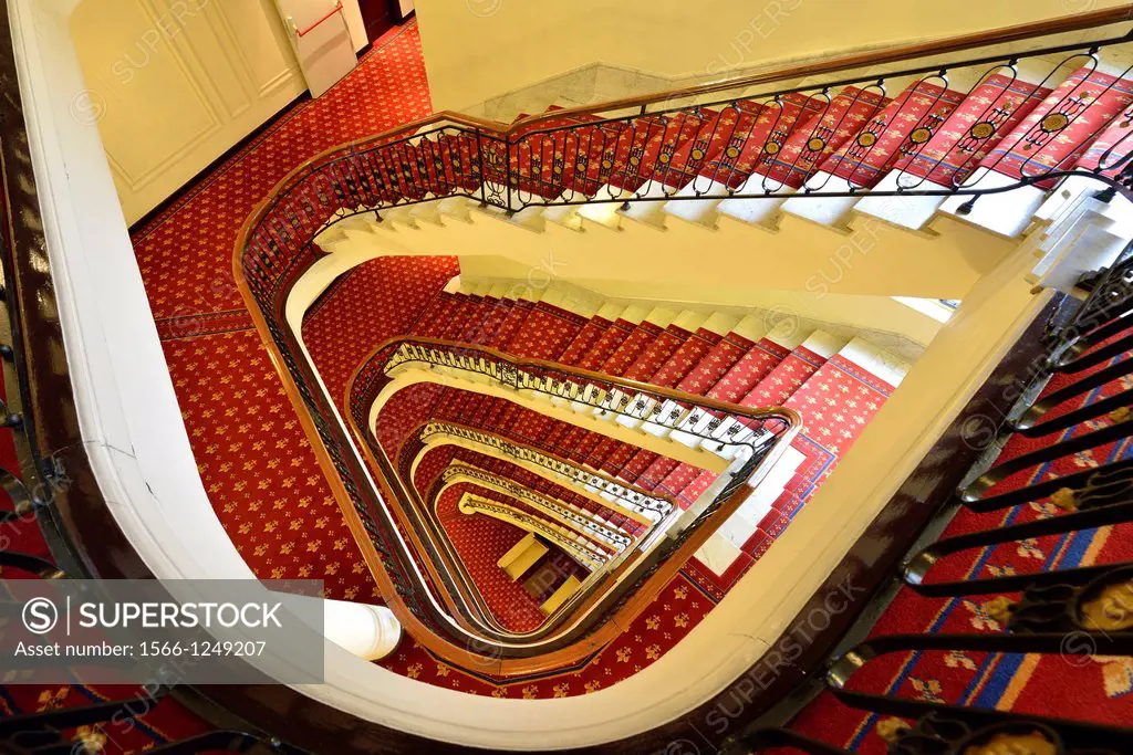 Hotel Carlton Stairs, Bilbao, Basque Country, Biscay, Spain